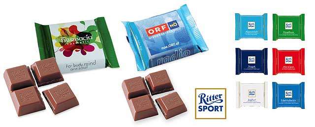 Werbegeschenk Ritter SPORT Mini - JUNG Bonbonfabrik