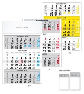 Werbeartikel 3-Monatskalender Basic deutsch