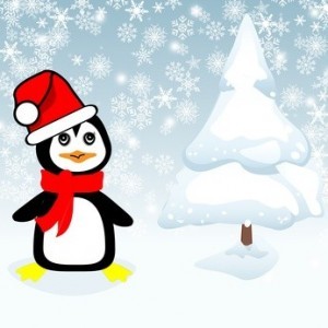 Grafik Weihnachten Pinguin