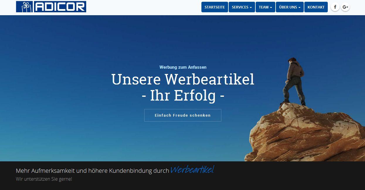 Adicor.de Startseite - www.werbung-schenken.de