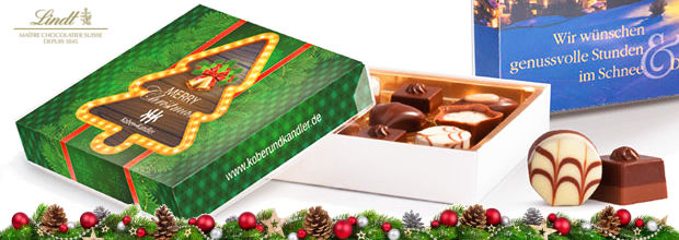 Werbegeschenk Weihnachten Lindt Mini-Pralines - www.werbung-schenken.de