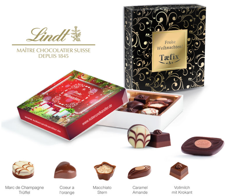 Werbegeschenk Lindt Mini Pralines - www.werbung-schenken.de